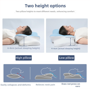 Atminties putų kaklo pagalvė, drugelio formos, ledinio šilko audinys, svoris 0.5–1.0 kg