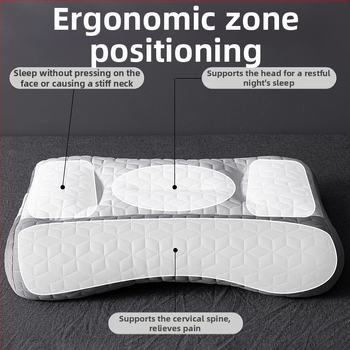 Kaklo atramosi pagalvė kaklo laikymui, plunksnų šilko užpildas ir pluošto užvalkalas – stačiakampė, suaugusiems