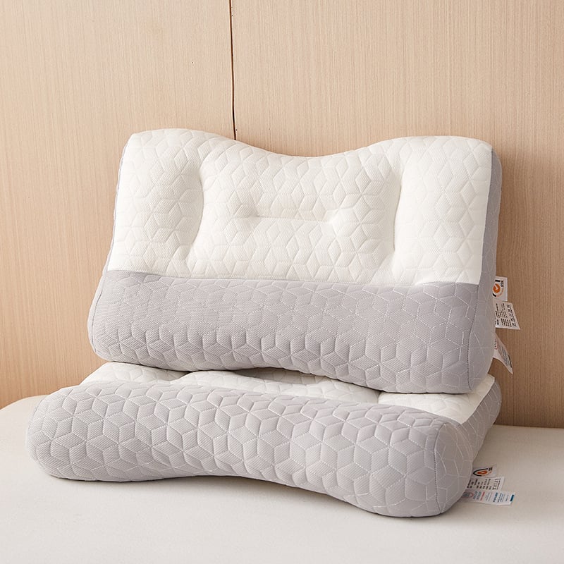 Kaklo atramosi pagalvė kaklo laikymui, plunksnų šilko užpildas ir pluošto užvalkalas – stačiakampė, suaugusiems