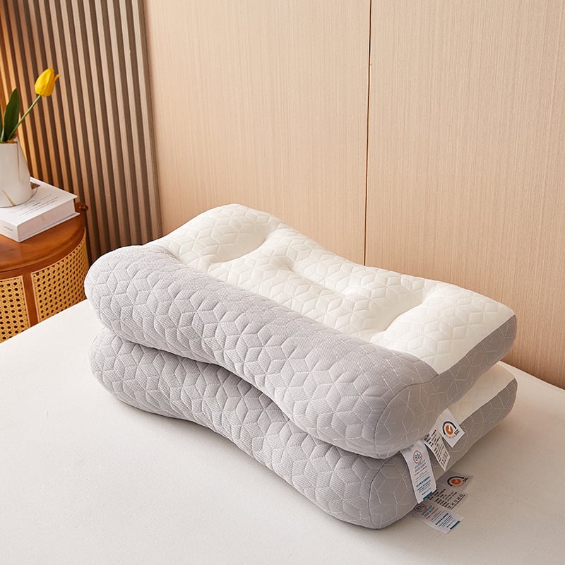 Kaklo atramosi pagalvė kaklo laikymui, plunksnų šilko užpildas ir pluošto užvalkalas – stačiakampė, suaugusiems