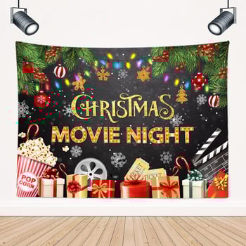 Трансграничен коледен фон, декорация на стаи и хол, коледен гоблен, празнична сцена, топла и уютна външна търговия