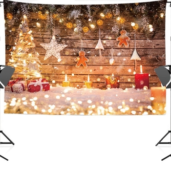 Трансграничен коледен фон, декорация на стаи и хол, коледен гоблен, празнична сцена, топла и уютна външна търговия