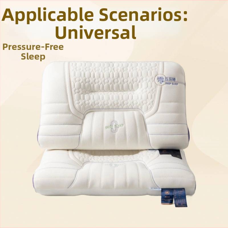 Lateksinė pagalvė su dvigubu užpildymu (viršutinis lateksas, apatinis 100% poliesteris) suaugusiems, stačiakampio formos, užvalkalas iš cheminių pluoštų