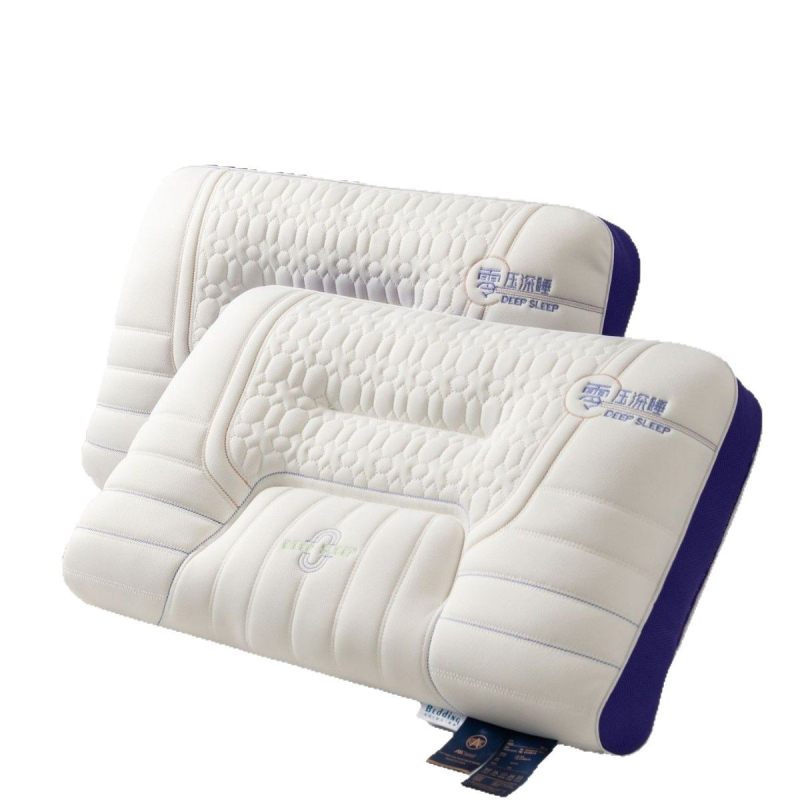 Lateksinė pagalvė su dvigubu užpildymu (viršutinis lateksas, apatinis 100% poliesteris) suaugusiems, stačiakampio formos, užvalkalas iš cheminių pluoštų