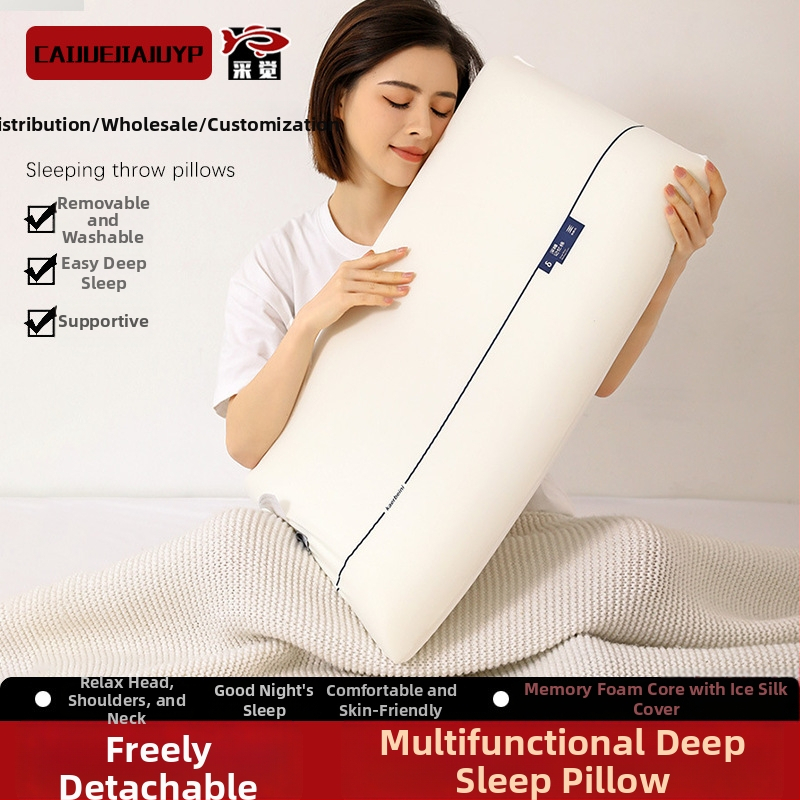 Sügava une padi mäluvahust ja kaela toestusega, ristkülikukujuline, kõrgus 5–10 cm, Ice Silk kate, ühe kasutaja jaoks