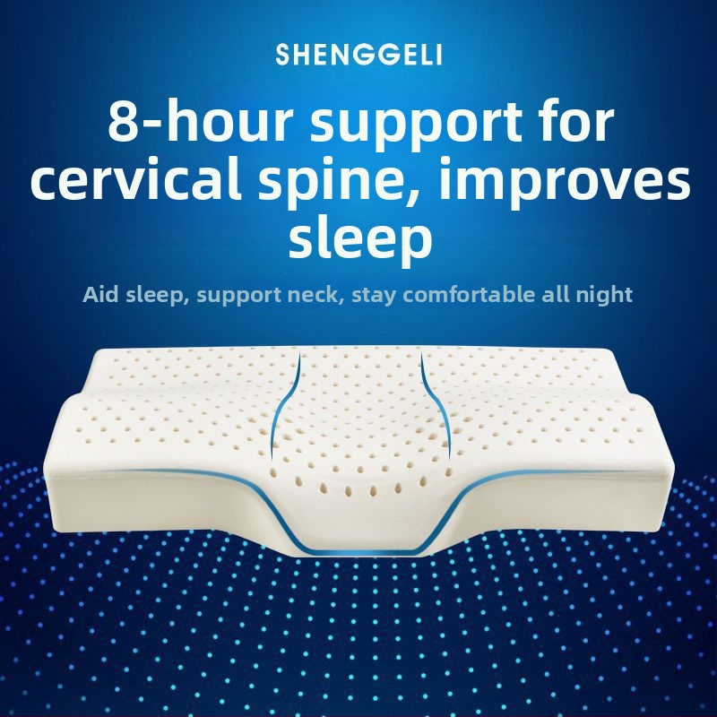 Motýľový tvar krčná vankúš z prírodného latexu, obsah latexu 80–90%, tkané jadro, hmotnosť 1,0–1,5 kg