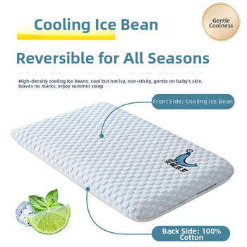 Vaikų vėsinanti latekso pagalvė, stačiakampės formos, natūralus lateksas 90%+, medvilnės užvalkalas 100%