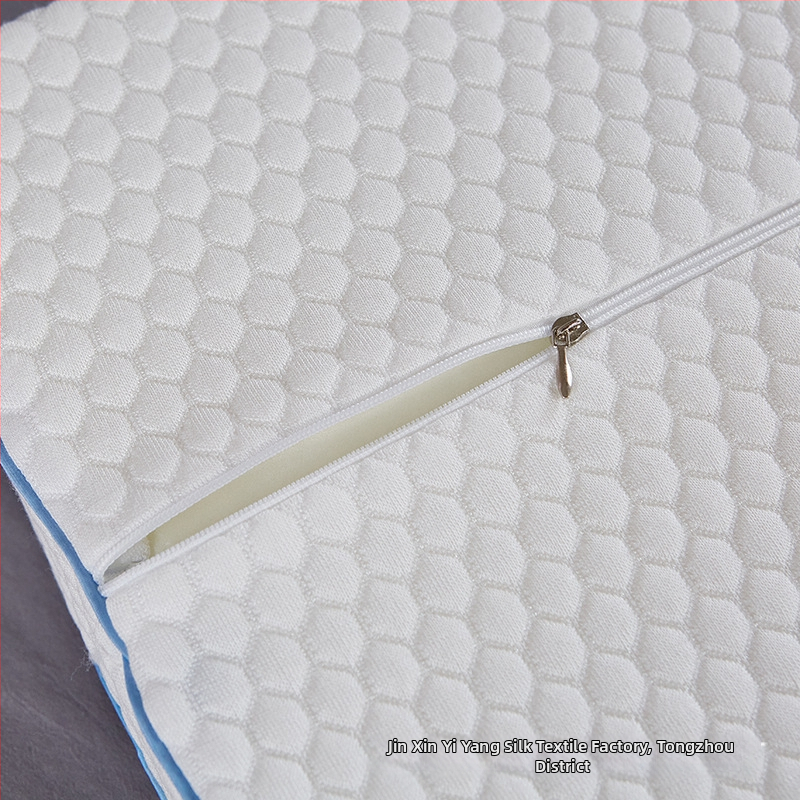 Vankúš na šiju z pamäťovej bavlny, vlnitý dizajn pre oporu krku, obdĺžnikový tvar, minimalistický štýl, výška 5–10 cm