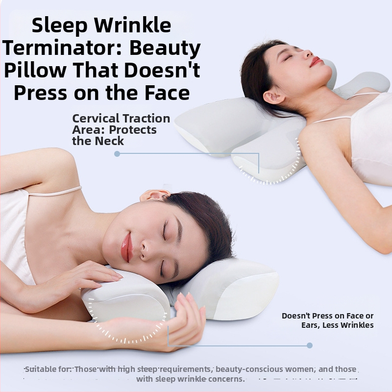 Vankúš z pamäťovej peny, tvar motýľa, Modal poťah, ochrana krčnej chrbtice, vhodný pre bočné ležanie, hmotnosť 0,5–1 kg