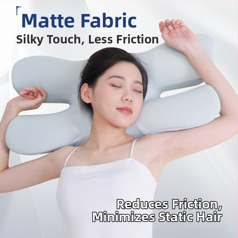 Vankúš z pamäťovej peny, tvar motýľa, Modal poťah, ochrana krčnej chrbtice, vhodný pre bočné ležanie, hmotnosť 0,5–1 kg