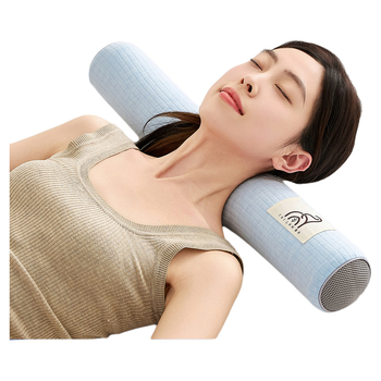 Cilindrična jastučnica od prirodnog lateksa za potporu vratnoj kralježnici s zakrivljenjem; navlaka od pamuka; sadržaj lateksa 90%+; težina 0,5–1,0 kg