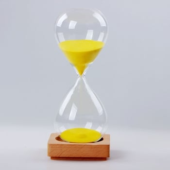 Δημιουργικός χρονοδιακόπτης σε σχήμα κλεψύδρας, διαθέσιμος σε πολλά χρώματα, 5 λεπτά, 30 λεπτά και 60 λεπτά, διαφανής γυάλινη κλεψύδρα.