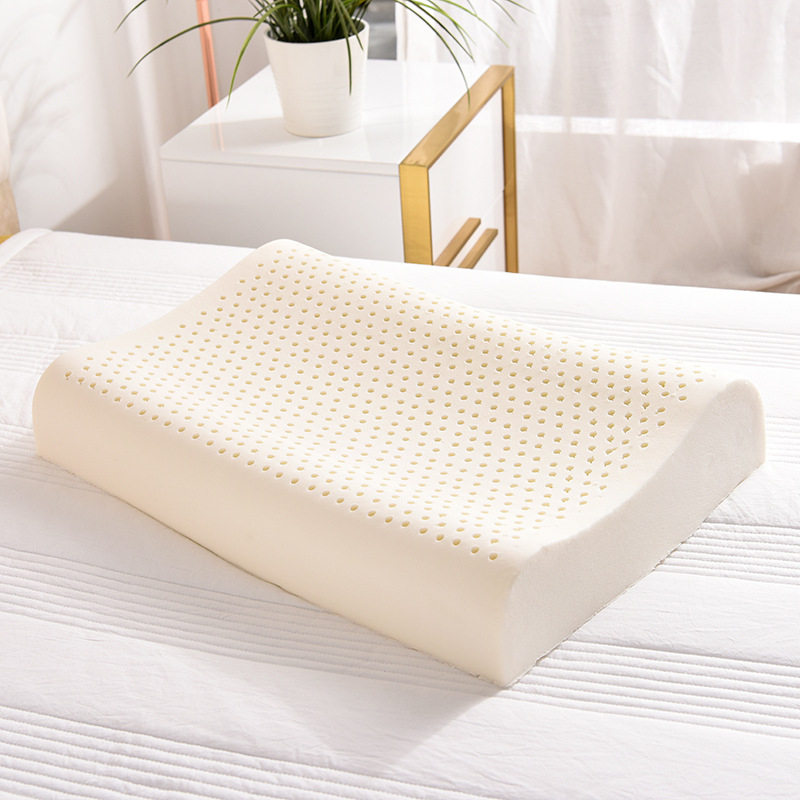 Refined Rose loodusliku lateksiga padi kaela toeks, ristkülikukujuline, 90% lateksi sisaldus, kootud kate, täiskasvanutele