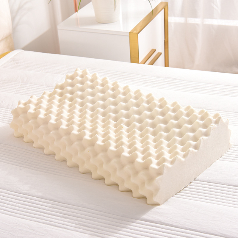 Refined Rose loodusliku lateksiga padi kaela toeks, ristkülikukujuline, 90% lateksi sisaldus, kootud kate, täiskasvanutele