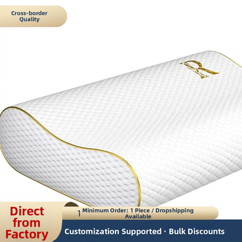 Bangų formos kaklo pagalvė iš atminties putų, lėtas atsigavimas, užvalkalas iš cheminio pluošto, svoris 0.5-1 kg