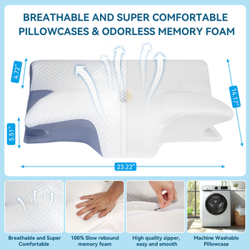 Memorijos putų kaklo pagalvė su lėtu atsigavimu, Tipo A, branduolio svoris 0,5–1,0 kg