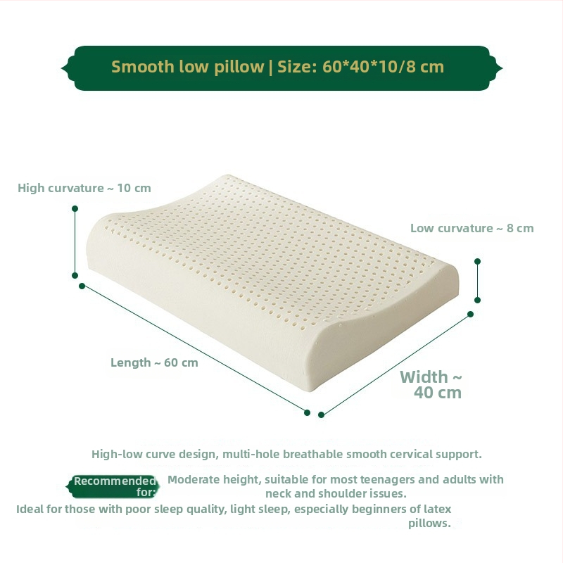 Latekspadi looduslikust lateksist, lateksisisaldus 90%+, lainetatud kuju, kootud kate, kaal 1.0–1.5 kg, täiskasvanutele