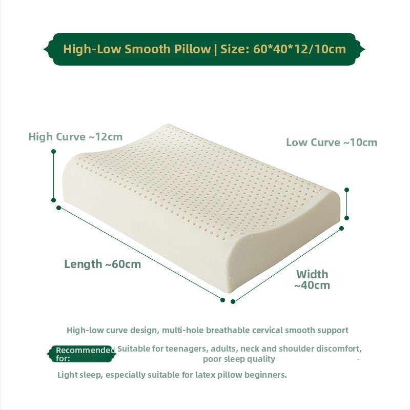 Latekspadi looduslikust lateksist, lateksisisaldus 90%+, lainetatud kuju, kootud kate, kaal 1.0–1.5 kg, täiskasvanutele