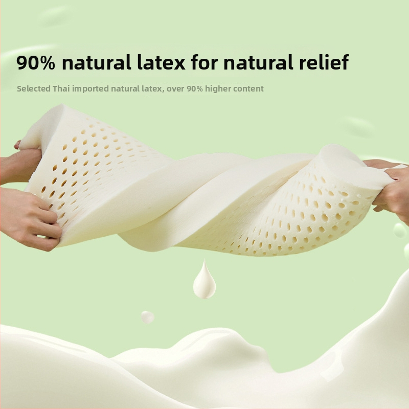 Възглавница от естествен латекс – неравна форма, 80–90% латекс, плетена тъкан, тегло 0.5–1.0 кг