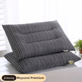 Правоъгълна латексова възглавница, естествен латекс, съдържание на латекс 80-90%, калъф от чист памук