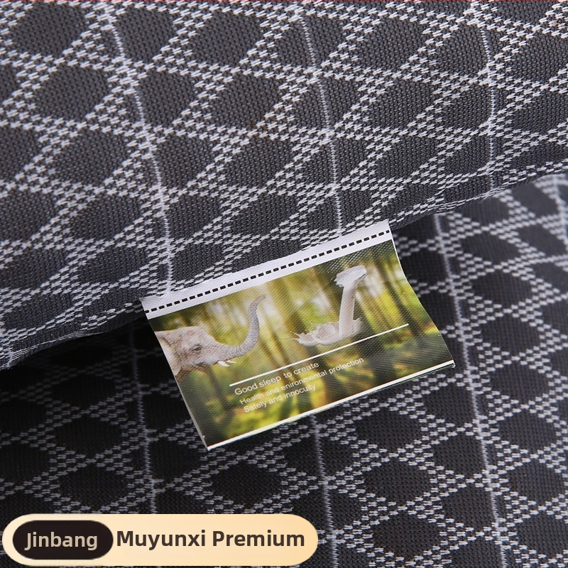 Правоъгълна латексова възглавница, естествен латекс, съдържание на латекс 80-90%, калъф от чист памук