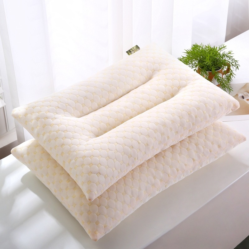 Правоъгълна латексова възглавница, естествен латекс, съдържание на латекс 80-90%, калъф от чист памук