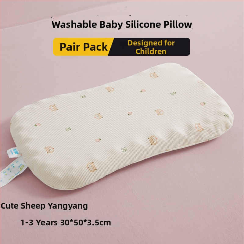 Детска възглавничка за шийния отдел на гръбначния стълб, правоъгълна форма, калъф от чист памук, пълнеж: синтетичен латекс, съдържание на латекс до 70%