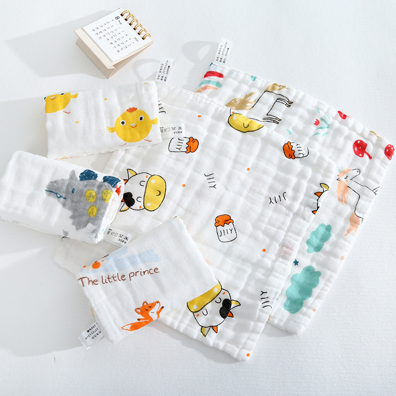 Baba törölköző, 100% pamut, nyomtatott, 10 darabos csomag