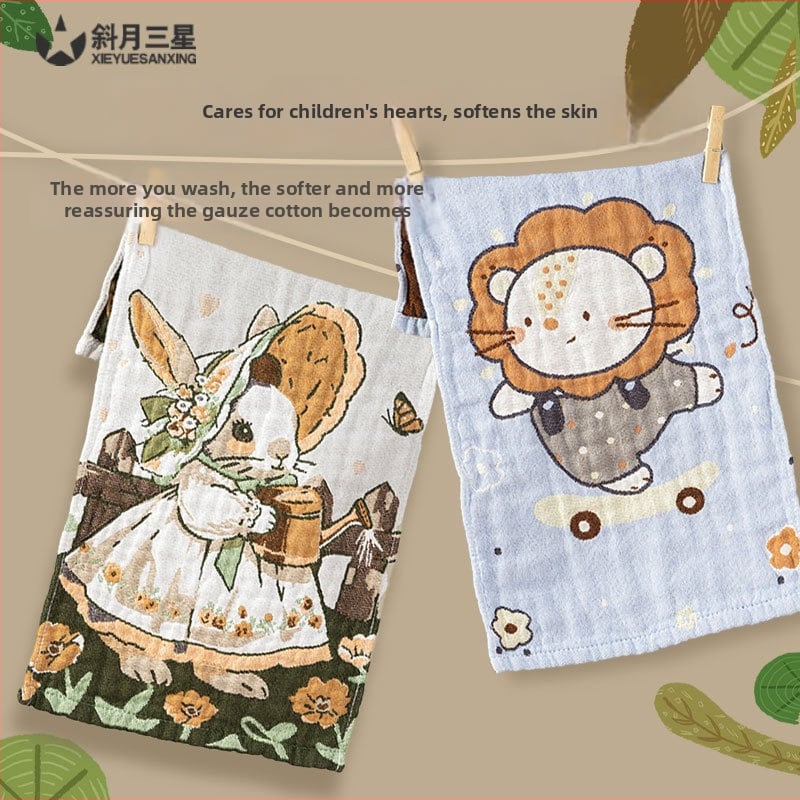 Παιδική πετσέτα, αντιβακτηριακή, 100% βαμβάκι, Jacquard ύφανση, απορροφητική και γρήγορα στεγνή, 50–80 g