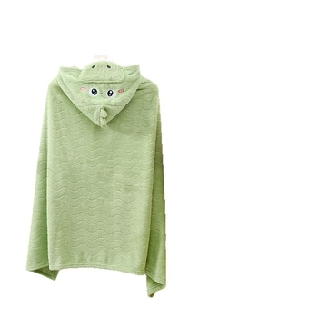 Shu Peng Kapucė prisidengimo vaikų vonios rankšluostis su gyvūno galvos forma, mikropluoštas, koralinis pluoštas, 200–300 g