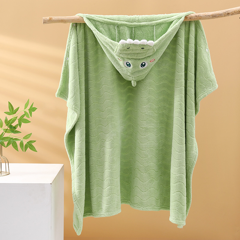 Shu Peng Kapucė prisidengimo vaikų vonios rankšluostis su gyvūno galvos forma, mikropluoštas, koralinis pluoštas, 200–300 g