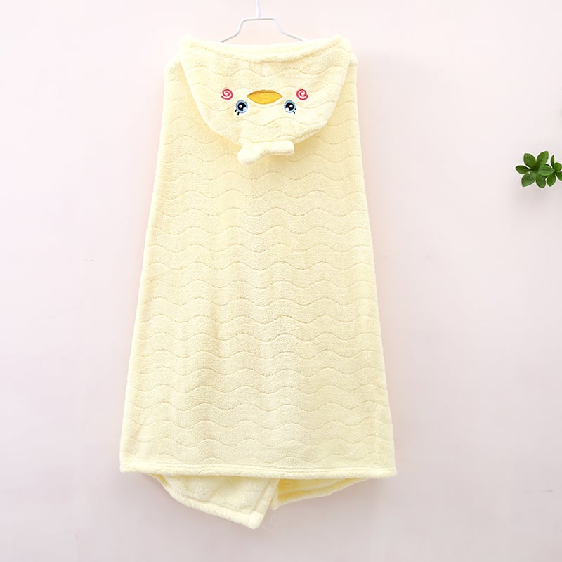 Shu Peng Kapucė prisidengimo vaikų vonios rankšluostis su gyvūno galvos forma, mikropluoštas, koralinis pluoštas, 200–300 g