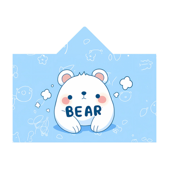 Bērnu ātri žūstošs kapes dvielis plūšanai, divpusējs samets, 200–300 g