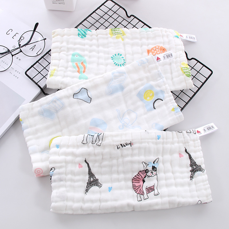 Kūdikių 100% medvilniniai marlės rankšluostėliai veidui, 5 vnt., minkšti kvadratiniai rankšluostėliai, greitas įsisavinimas 5–10 s