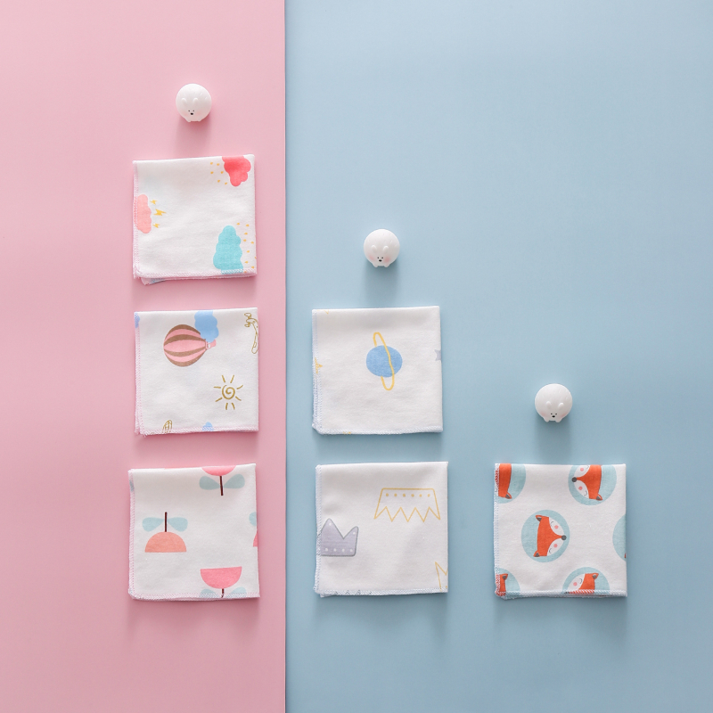 Mi Tiantian Saliva ručnik za bebe Type A, Tanki pamukasti ručnik, Crtani print, Unisex, Novorođenče