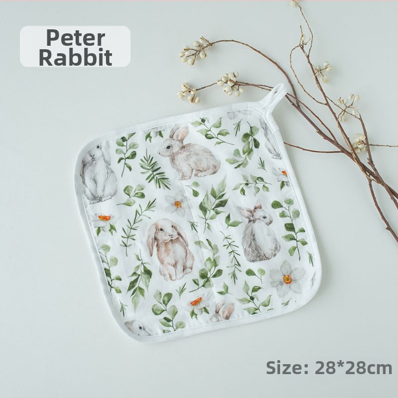 Andan bebi šal od šest slojeva gaze od bambusovih vlakana, uzorak crtani, unisex, za djecu 1–3 godine, jesen 2024