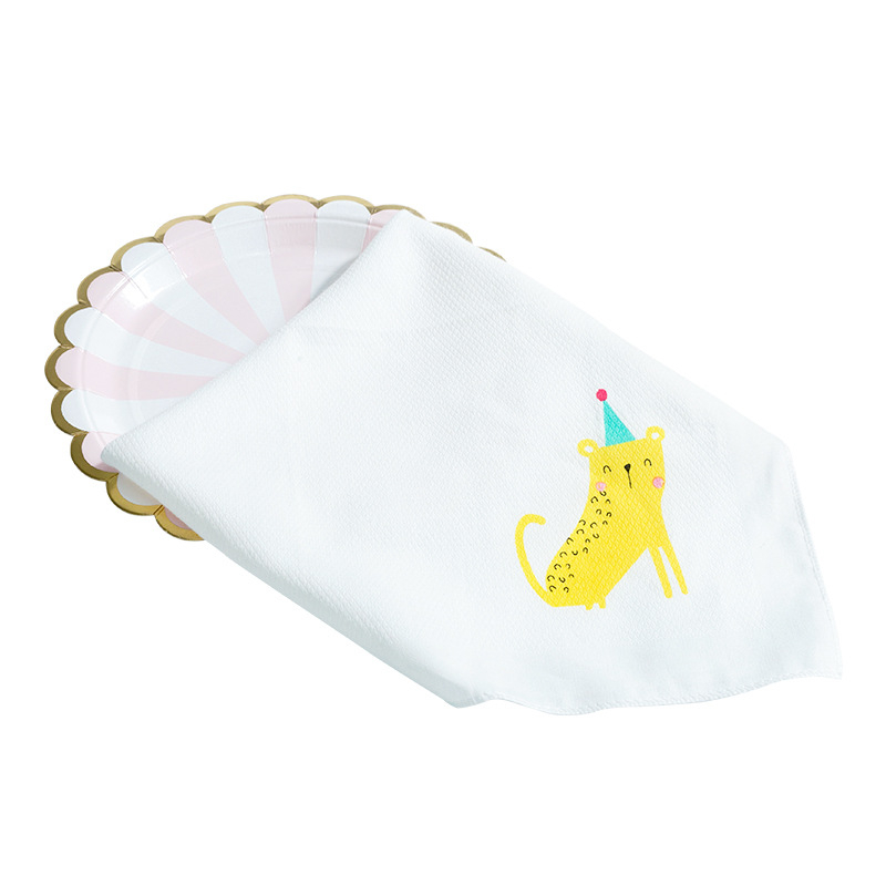 Dječji drool bib od pamuka Muslintree Cotton Tree, s karikaturnim uzorkom, za djecu 0–3 godine
