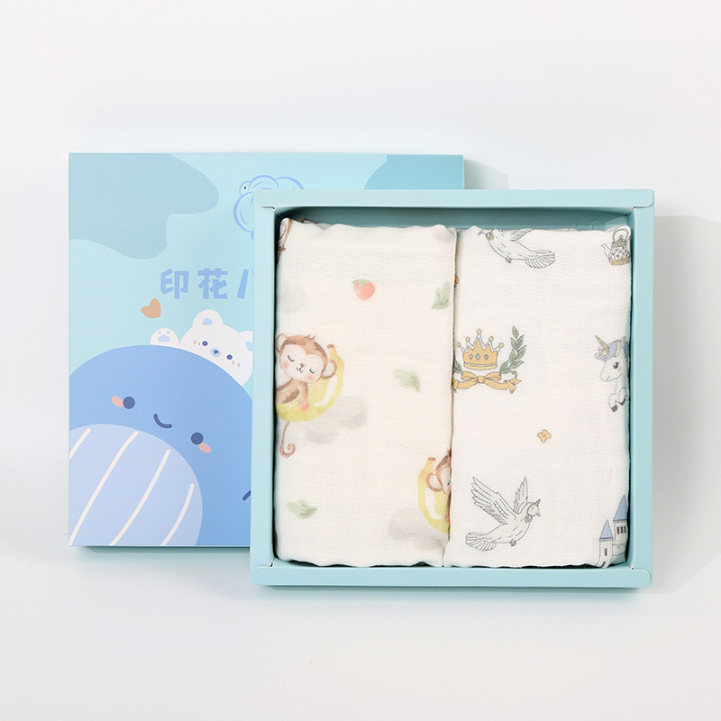 Lapse puuvillane näomattide komplekt kinkekarp, 40 tk, 110 g