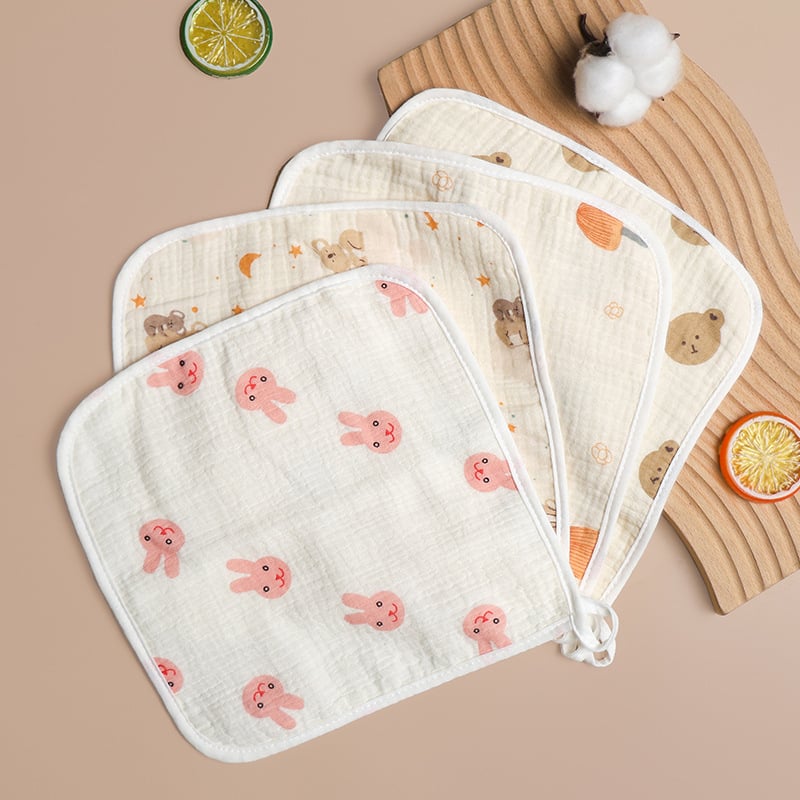 Kūdikių marle veidui – 100% medvilnė, kombinuota siūlė, seilių servetėlė, daugiafunkcis, įsisavinimas 5–10 s