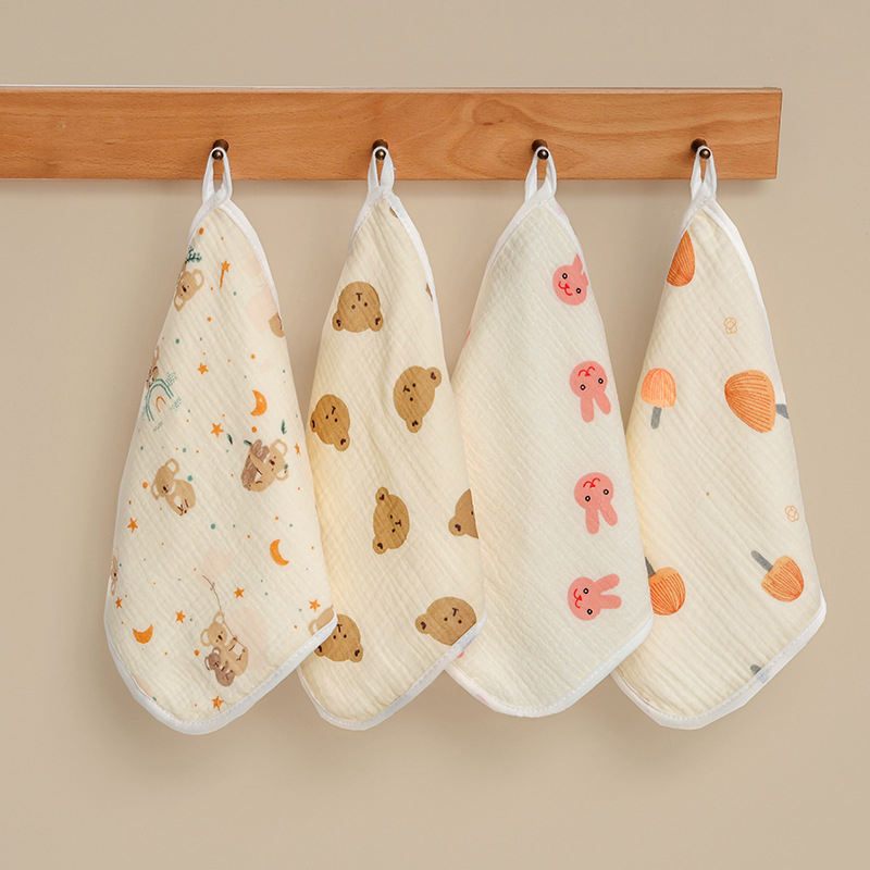 Kūdikių marle veidui – 100% medvilnė, kombinuota siūlė, seilių servetėlė, daugiafunkcis, įsisavinimas 5–10 s