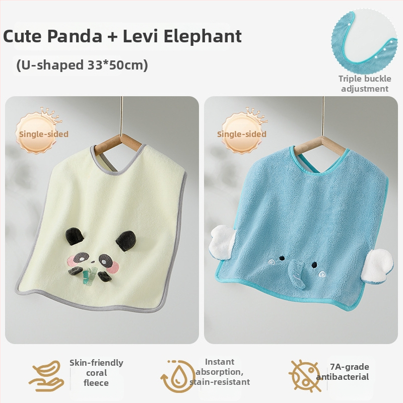 Laste näopuhastamiseks ja hammaste harjamiseks veekindla bibiga pesulapp, polüestri kiud, sobib 0–6-aastastele, kogu aasta kasutamiseks