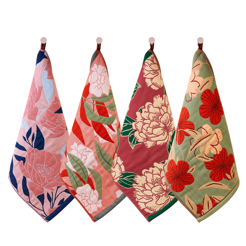 100% medvilnės gaze veido rankšluostis, 32-count, be plaukelių, su pakabinamu kilpeliu, 50 g, sugeriamumas 0–5 s, vaikams