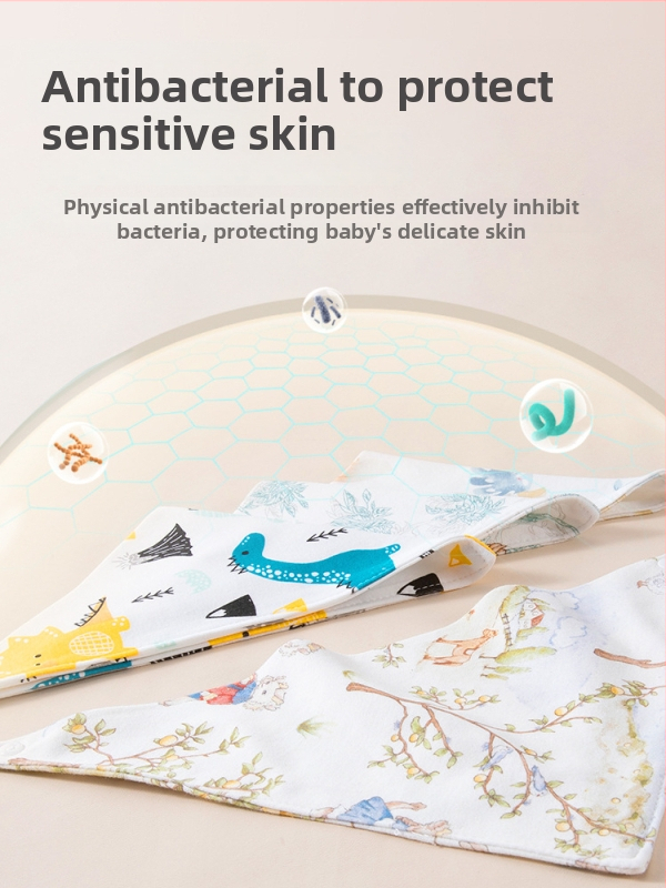 Novorodenec: dvojvrstvový bavlnený trojuholníkový bryndák