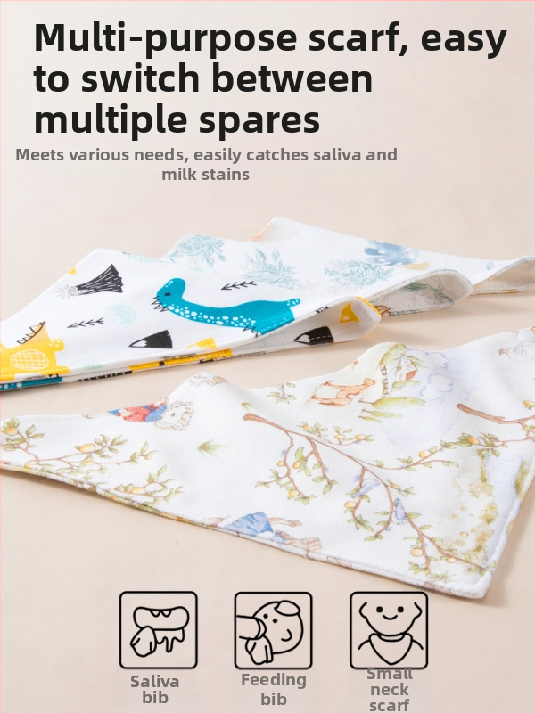 Novorodenec: dvojvrstvový bavlnený trojuholníkový bryndák