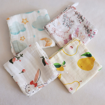 6‑slojni dječji ručnik od bambus-pamuk gaze, upijajući, uzorak životinja i cvijeća, za novorođenčad do 6 godina