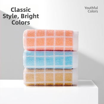 Vaikų dryžuotas rankšluostis, 100% medvilnė, 32s siūlai, 50–80 g, rankšluostis veidui