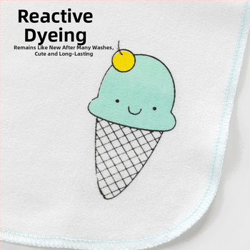 Medvilninis seilių rankšluostis klasės A, kūdikiams, 0–1 metų, karikatūrų raštas, unisex