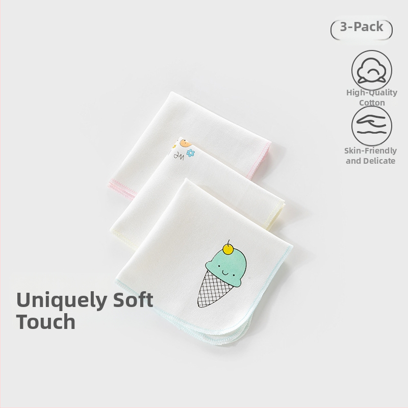 Medvilninis seilių rankšluostis klasės A, kūdikiams, 0–1 metų, karikatūrų raštas, unisex