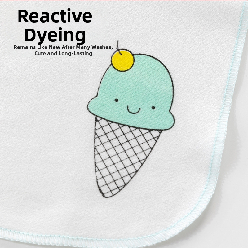 Medvilninis seilių rankšluostis klasės A, kūdikiams, 0–1 metų, karikatūrų raštas, unisex