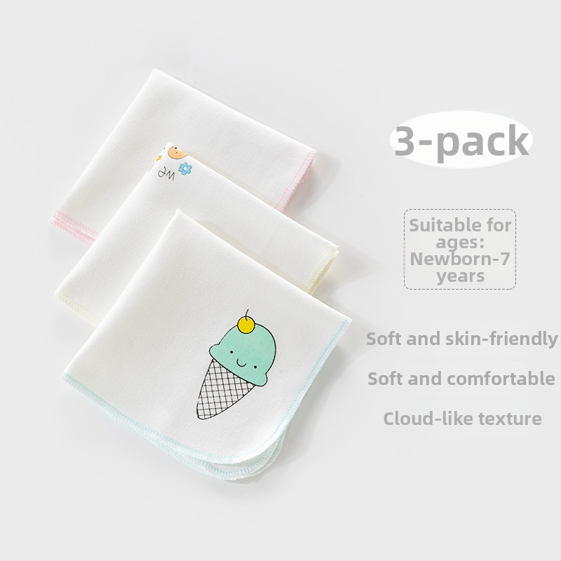 Medvilninis seilių rankšluostis klasės A, kūdikiams, 0–1 metų, karikatūrų raštas, unisex